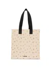 Msgm Floral-pattern Tote Bag In Neutral