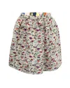 Msgm Floral Pleated Mini Skirt In Pastel Pink Polyester In Pink