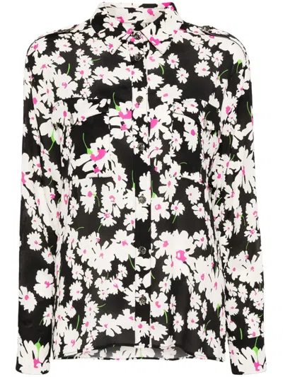 MSGM FLORAL-PRINT BUTTON-FASTENING SHIRT