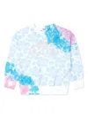 Msgm Floral-print Cotton Sweatshirt In White