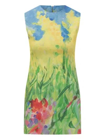 MSGM FLORAL-PRINT DRESS