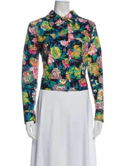 Pre-owned Msgm Floral Print Evening Jacket In Multi