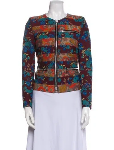 Pre-owned Msgm Floral Print Jacket In Multi
