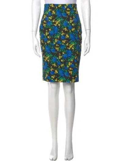 Pre-owned Msgm Floral Print Knee-length Skirt In Multi