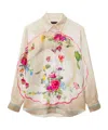 Msgm Floral-print Long-sleeve Shirt In Nude