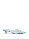 Msgm Floral-print Sandals In Blue
