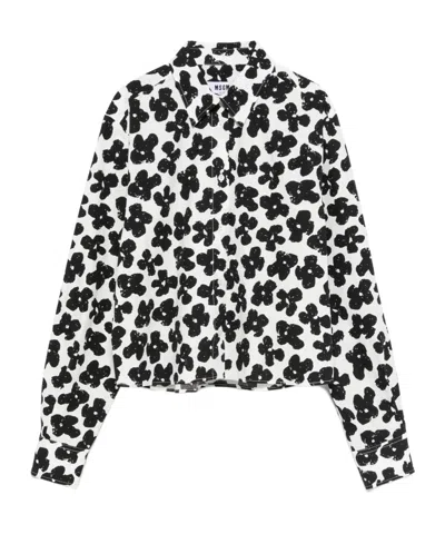 MSGM MSGM FLORAL-PRINT BUTTON-UP SHIRT