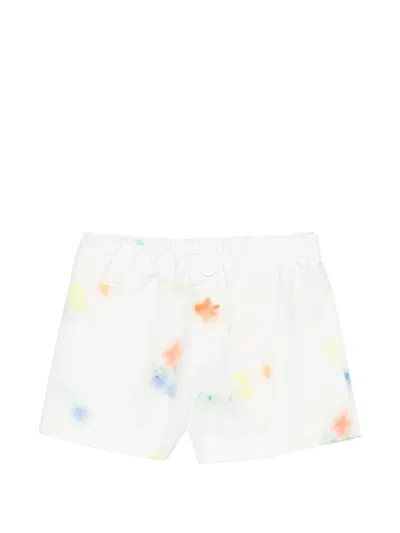 Msgm Floral-print Shorts In White