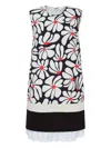 Msgm Floral-print Sleeveless Mini Dress In Multi