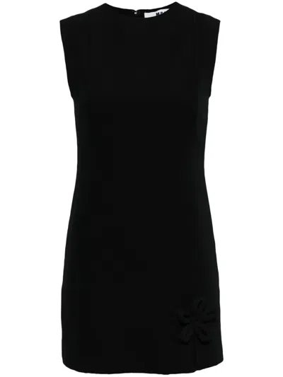Msgm Floral-print Sleeveless Minidress In Black