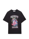 Msgm Floral-print T-shirt In Black