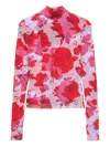 Msgm Floral-print Top In Multi