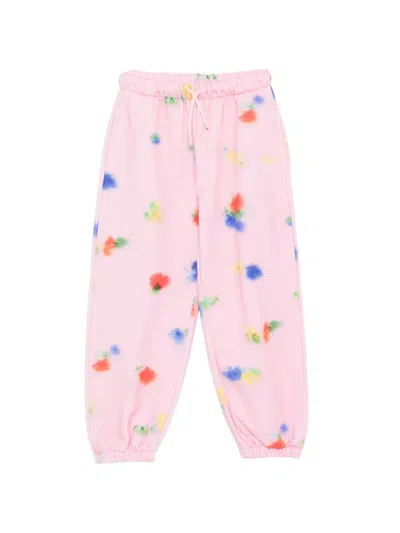 Msgm Floral-print Track Pants In Pink
