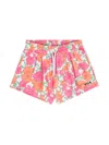 Msgm Floral-print Cotton Shorts In White