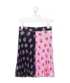 Msgm Floral-print Pleated Skirt In Multicolor