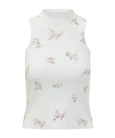 Msgm Sleeveless Printed Vest In Multi