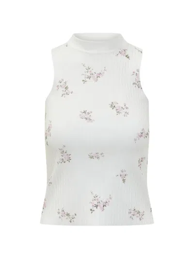 MSGM FLORAL TURTLENECK TOP