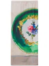Msgm Flower-print Pencil Skirt In Green