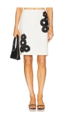 Msgm Flower Skirt In Cream