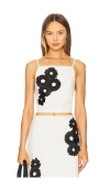 Msgm Oberteil Mit Applikationen In Cream