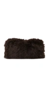 Msgm Fluffy Pouch In Brown