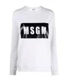 Msgm Foiled Logo Sweatshirt In White