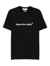 Msgm Rabbit Graphic Print Crew Neck T-shirt In Black