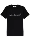 Msgm Follow The Rabbit T-shirt In Black