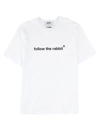 MSGM MSGM "FOLLOW THE RABBIT" T-SHIRT
