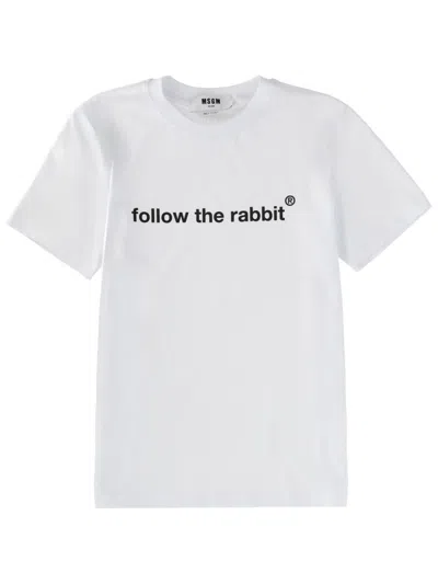 MSGM FOLLOW THE RABBIT T-SHIRT