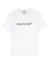 Msgm White Graphic Crew Neck T-shirt In White