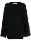 Msgm Ribbed Sweater In Black