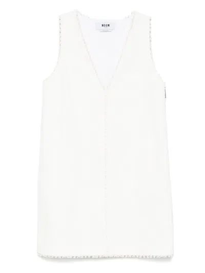 Msgm Frayed Mini Dress