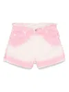Msgm Frayed Shorts In Pink