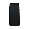 Msgm Fringe Detailed Midi Skirt In Black