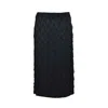 Msgm Fringe Detailed Midi Skirt In Nero
