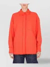 Msgm Fringed Collared Shirt In Textured Fabric