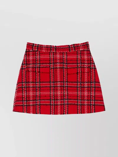MSGM FRINGED MINI SKIRT POCKETS