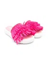 Msgm Fringed Slides In Pink