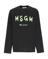 Msgm Front Logo T-shirt In Black
