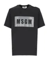 Msgm Front Logo T-shirt In Black