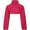 Msgm Fuchsia Turtleneck For Girl With Logo In Fuchsia