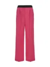 Msgm Wool Trousers In Fuchsia