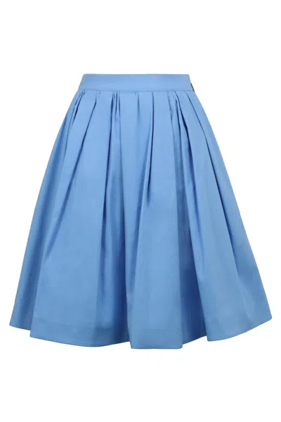 Msgm Full Skirt In Blue
