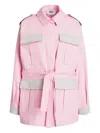 Msgm Gabardine Pocket Jacket In Pink