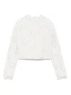 Msgm Frayed-edge Jacket In White