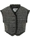 Msgm Gilet Vest In Black Multi