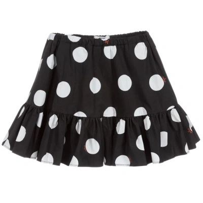 Msgm Kids'  Girls Black & White Cotton Skirt