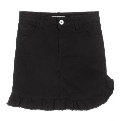 Msgm Kids'  Girls Black Denim Skirt
