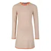 Msgm Girls Crew Rib Knit Long Sleeve Dress